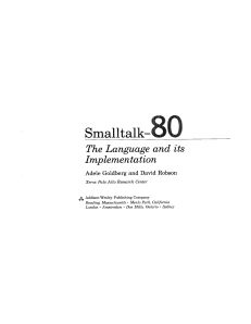 Pagine da Addison Wesley - A. Goldberg, D. Robson - Smalltalk 80; The Language and its Implementation (1983)